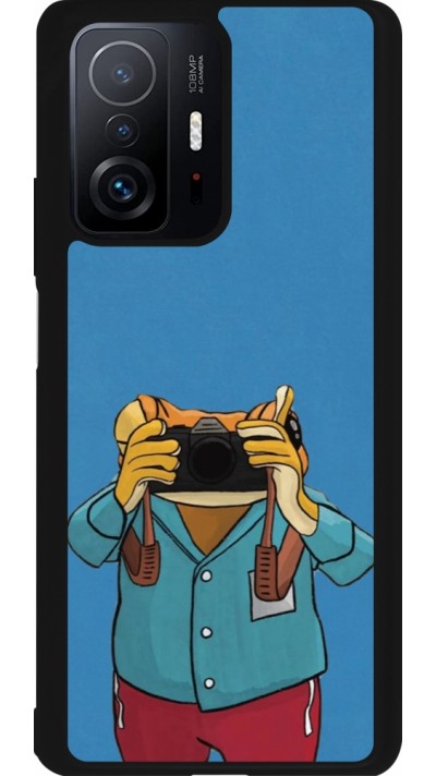 Coque Xiaomi 11T - Silicone rigide noir Frog with camera DTMF
