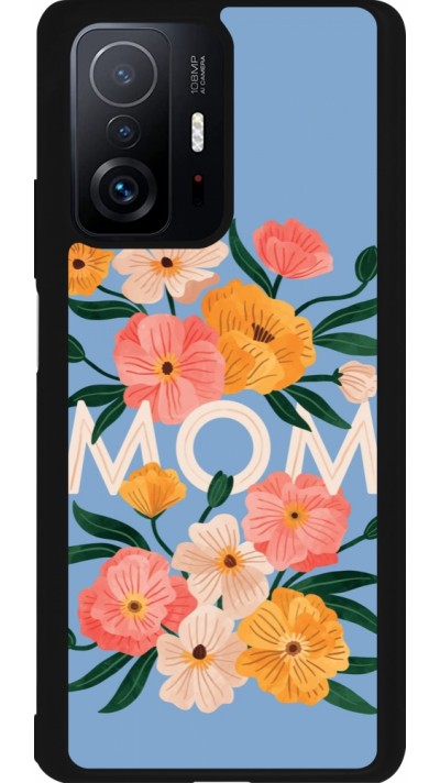 Coque Xiaomi 11T - Silicone rigide noir Mom 2026 Flowers