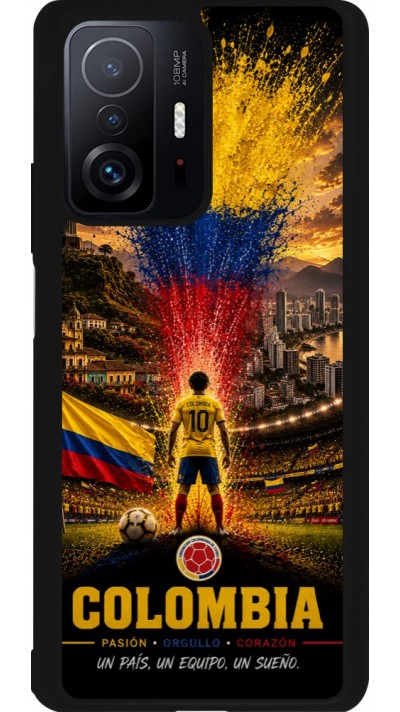 Coque Xiaomi 11T - Silicone rigide noir Football Colombie splash 2026