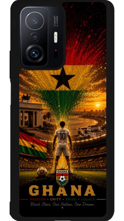 Coque Xiaomi 11T - Silicone rigide noir Football Ghana splash 2026