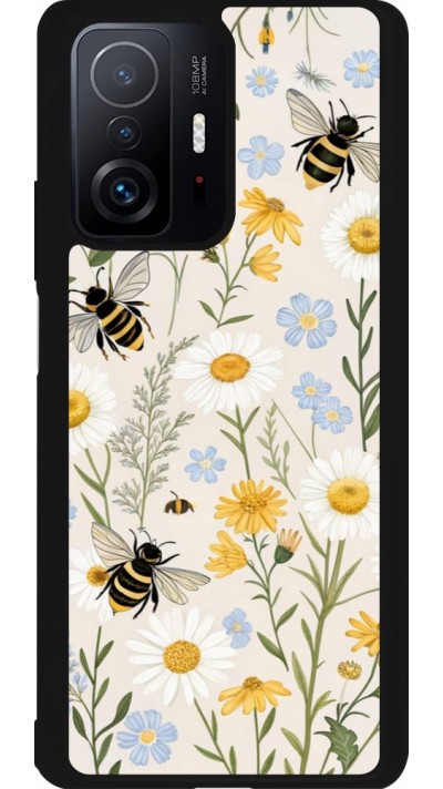Coque Xiaomi 11T - Silicone rigide noir Pattern bees Spring 2026