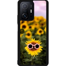 Xiaomi 11T Case Hülle - Silikon schwarz Sunflower with glasses Spring 2026