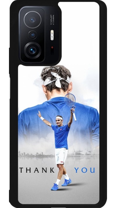 Coque Xiaomi 11T - Silicone rigide noir Thank you Roger