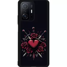 Xiaomi 11T Case Hülle - Silikon schwarz Valentine 2024 gothic love