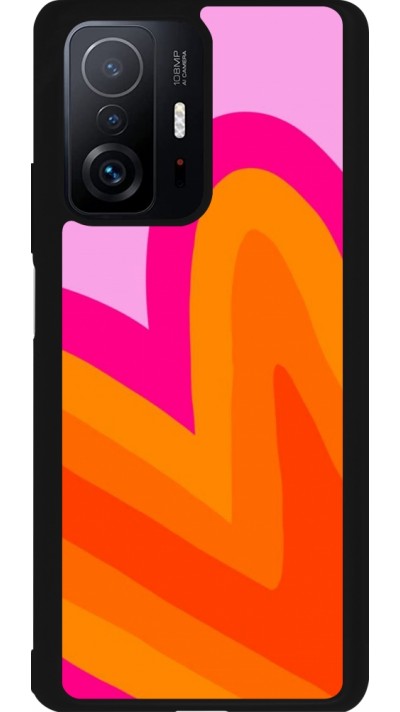 Xiaomi 11T Case Hülle - Silikon schwarz Valentine 2024 heart gradient