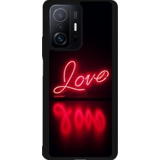 Xiaomi 11T Case Hülle - Silikon schwarz Valentine 2025 Neon Liebe