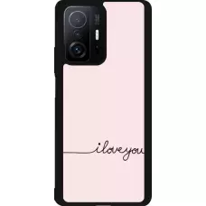 Xiaomi 11T Case Hülle - Silikon schwarz Valentine 2023 i love you writing