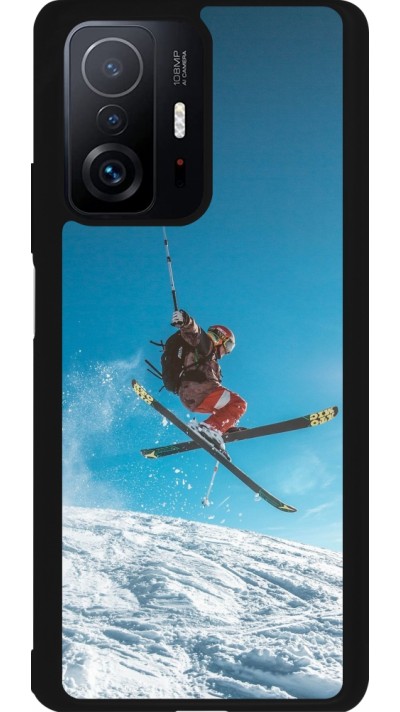 Xiaomi 11T Case Hülle - Silikon schwarz Winter 22 Ski Jump