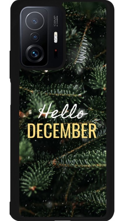 Xiaomi 11T Case Hülle - Silikon schwarz Winter 25 Winter hello december