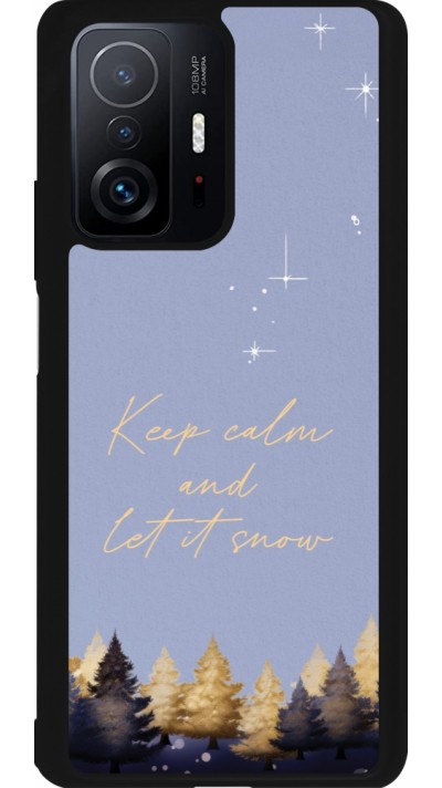 Xiaomi 11T Case Hülle - Silikon schwarz Winter 25 Winter illustration of trees