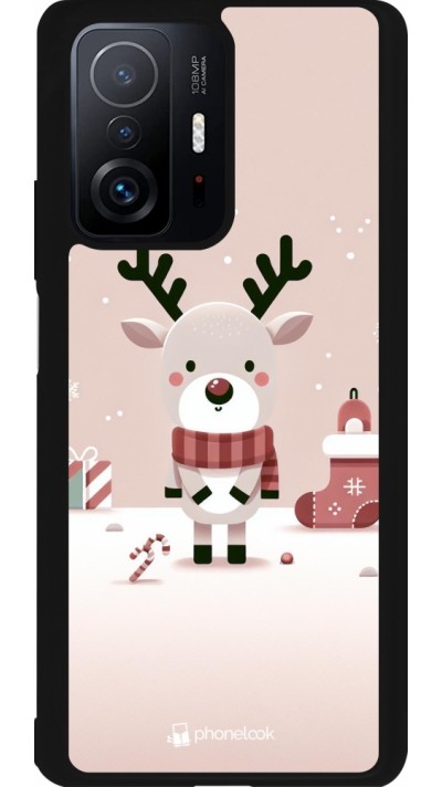 Xiaomi 11T Case Hülle - Silikon schwarz Weihnachten 2023 Choupinette Rentier