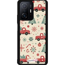 Xiaomi 11T Case Hülle - Silikon schwarz Weihnachten 2024 Lkw Tanne