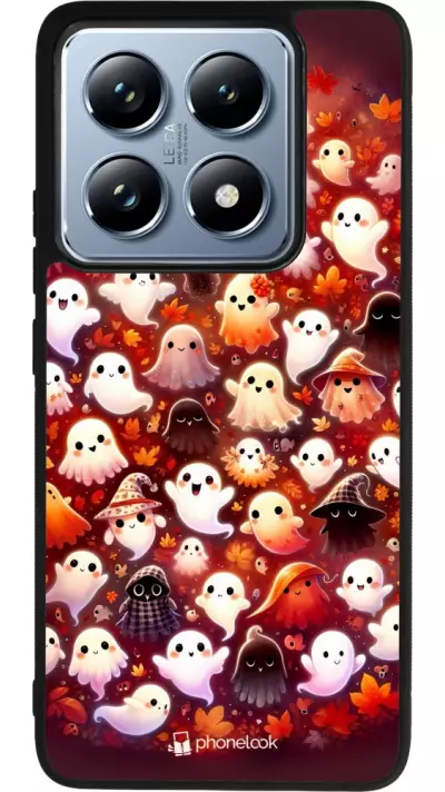 Coque Xiaomi 14T Pro - Silicone rigide noir Fantômes automne mignons