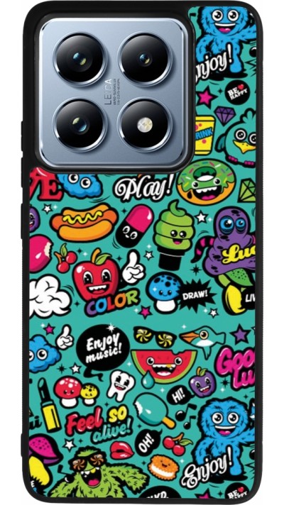 Coque Xiaomi 14T Pro - Silicone rigide noir Cartoons old school