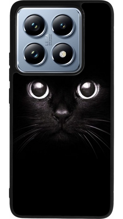 Coque Xiaomi 14T Pro - Silicone rigide noir Cat eyes