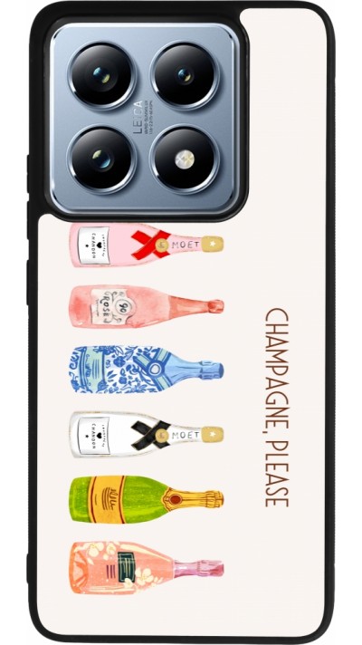 Coque Xiaomi 14T Pro - Silicone rigide noir Champagne Please