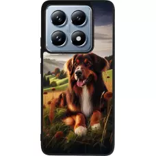 Coque Xiaomi 14T Pro - Silicone rigide noir Chien Campagne Suisse