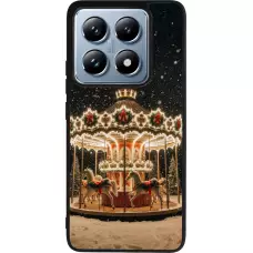 Coque Xiaomi 14T Pro - Silicone rigide noir Christmas 25 Carousel