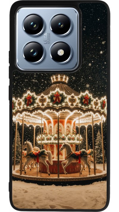 Coque Xiaomi 14T Pro - Silicone rigide noir Christmas 25 Carousel
