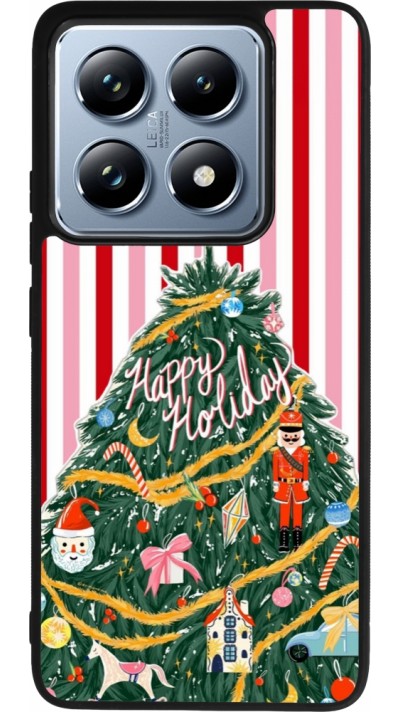 Coque Xiaomi 14T Pro - Silicone rigide noir Christmas 25 Happy Holiday
