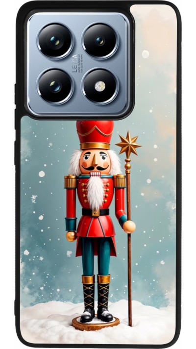 Coque Xiaomi 14T Pro - Silicone rigide noir Christmas 25 Nutcracker Snow