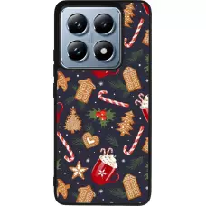 Coque Xiaomi 14T Pro - Silicone rigide noir Christmas 25 Pattern Gingerbread House