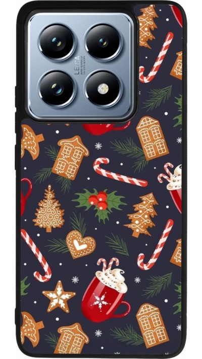 Coque Xiaomi 14T Pro - Silicone rigide noir Christmas 25 Pattern Gingerbread House