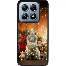 Coque Xiaomi 14T Pro - Silicone rigide noir Christmas 25 Xmas Cat