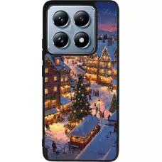 Coque Xiaomi 14T Pro - Silicone rigide noir Christmas 25 Xmas Village