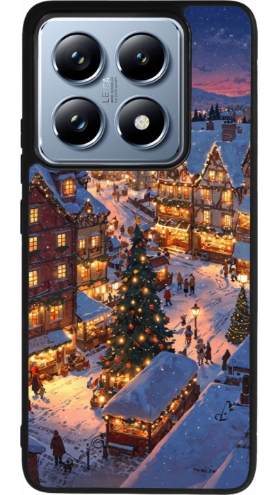 Coque Xiaomi 14T Pro - Silicone rigide noir Christmas 25 Xmas Village