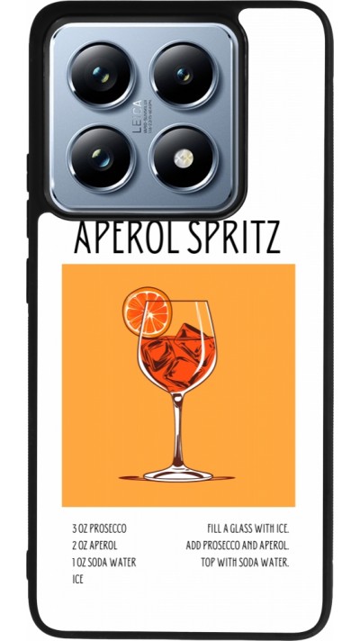 Coque Xiaomi 14T Pro - Silicone rigide noir Cocktail recette Aperol Spritz