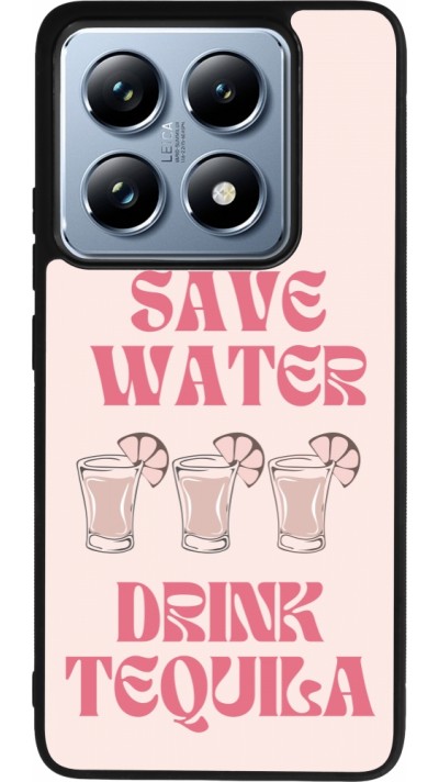 Coque Xiaomi 14T Pro - Silicone rigide noir Cocktail Save Water Drink Tequila