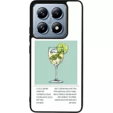 Coque Xiaomi 14T Pro - Silicone rigide noir Cocktail recette Hugo