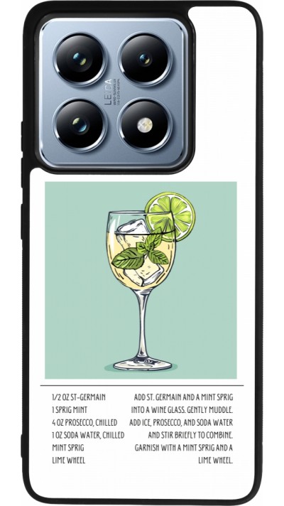 Coque Xiaomi 14T Pro - Silicone rigide noir Cocktail recette Hugo
