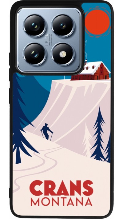 Coque Xiaomi 14T Pro - Silicone rigide noir Crans-Montana Cabane