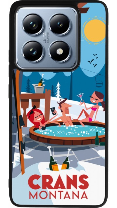 Coque Xiaomi 14T Pro - Silicone rigide noir Crans-Montana Mountain Jacuzzi