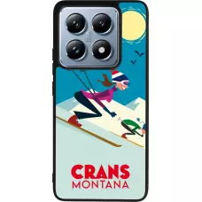 Coque Xiaomi 14T Pro - Silicone rigide noir Crans-Montana Ski Downhill