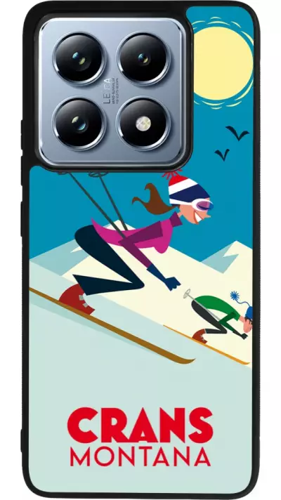 Coque Xiaomi 14T Pro - Silicone rigide noir Crans-Montana Ski Downhill