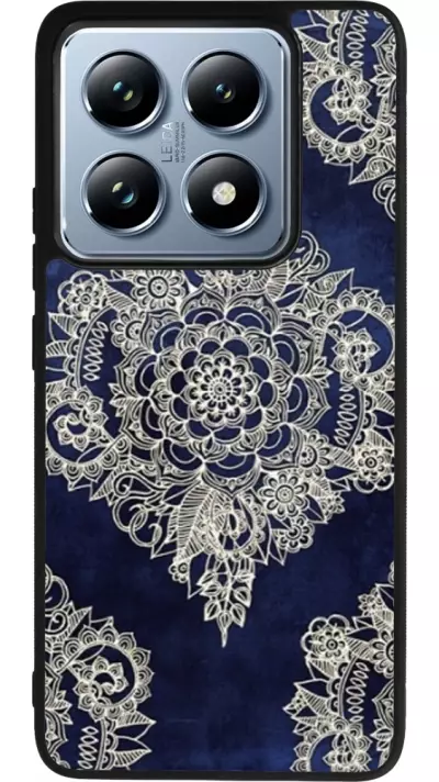 Coque Xiaomi 14T Pro - Silicone rigide noir Cream Flower Moroccan