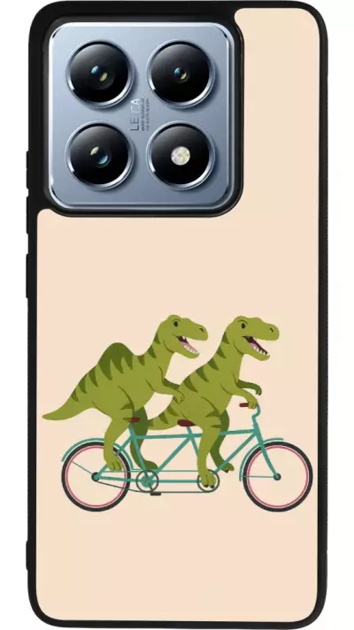 Coque Xiaomi 14T Pro - Silicone rigide noir Dinosaurs on bikes 2026