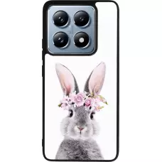 Coque Xiaomi 14T Pro - Silicone rigide noir Easter 2023 flower bunny