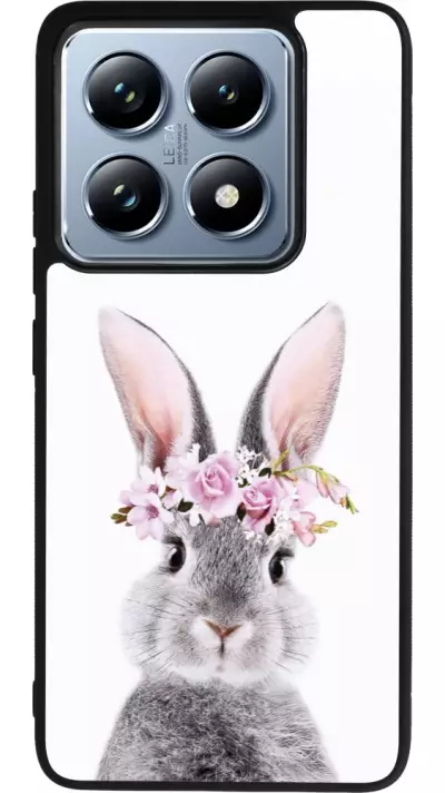 Coque Xiaomi 14T Pro - Silicone rigide noir Easter 2023 flower bunny