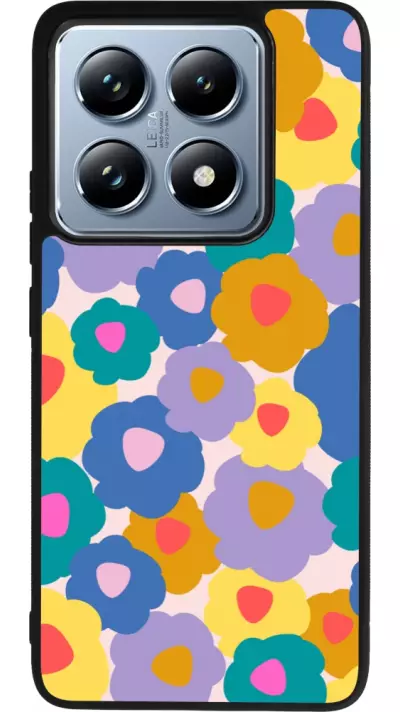 Coque Xiaomi 14T Pro - Silicone rigide noir Easter 2024 flower power