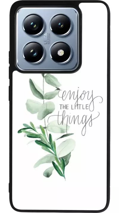 Coque Xiaomi 14T Pro - Silicone rigide noir Enjoy the little things