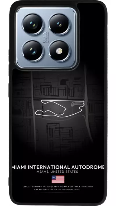 Coque Xiaomi 14T Pro - Silicone rigide noir F1 Track 2025 Miami