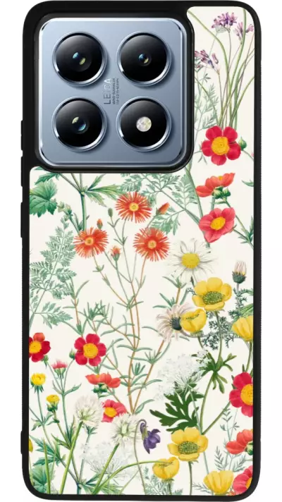 Coque Xiaomi 14T Pro - Silicone rigide noir Flora Botanical Wildlife