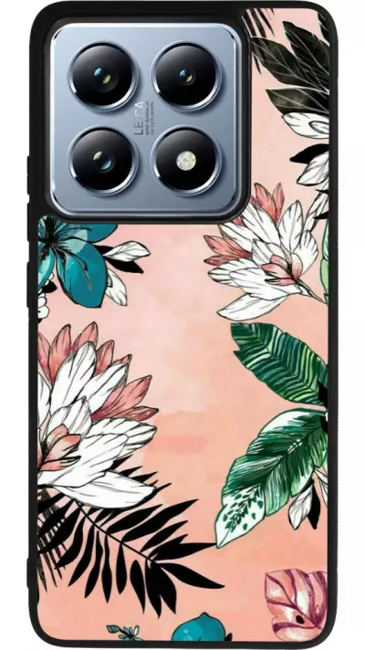Coque Xiaomi 14T Pro - Silicone rigide noir Flowers Artprint