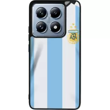 Coque Xiaomi 14T Pro - Silicone rigide noir Maillot de football Argentine 2022 personnalisable