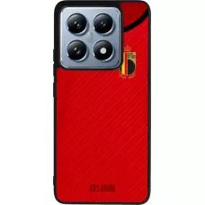 Coque Xiaomi 14T Pro - Silicone rigide noir Maillot de football Belgique 2022 personnalisable