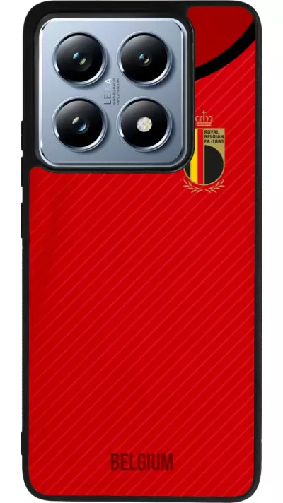 Coque Xiaomi 14T Pro - Silicone rigide noir Maillot de football Belgique 2022 personnalisable